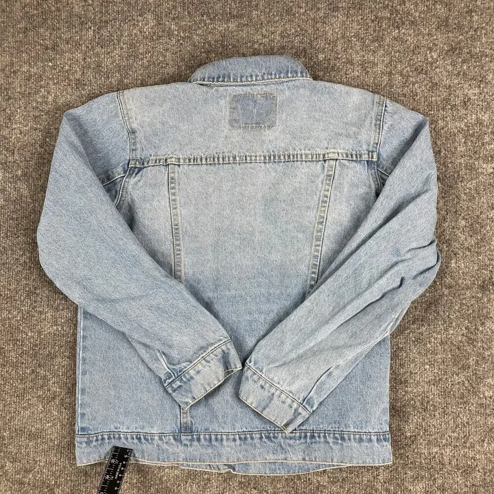 Levi's Trucker Jacket Boys Large Light Wash‎ Denim Button Front Classic Youth